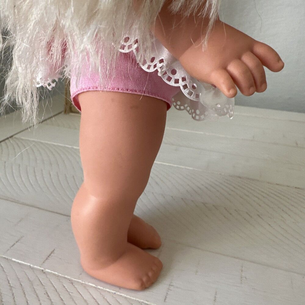 Vintage 1988 Little Miss Dress Up Mattel 80s Baby Doll Striped Dress Heart Cheek - Picture 16 of 16